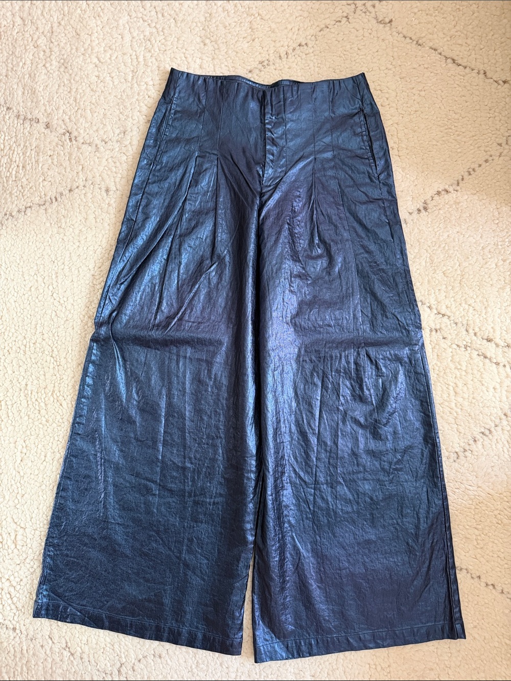 Lanhtropy metallic linen women pants size M